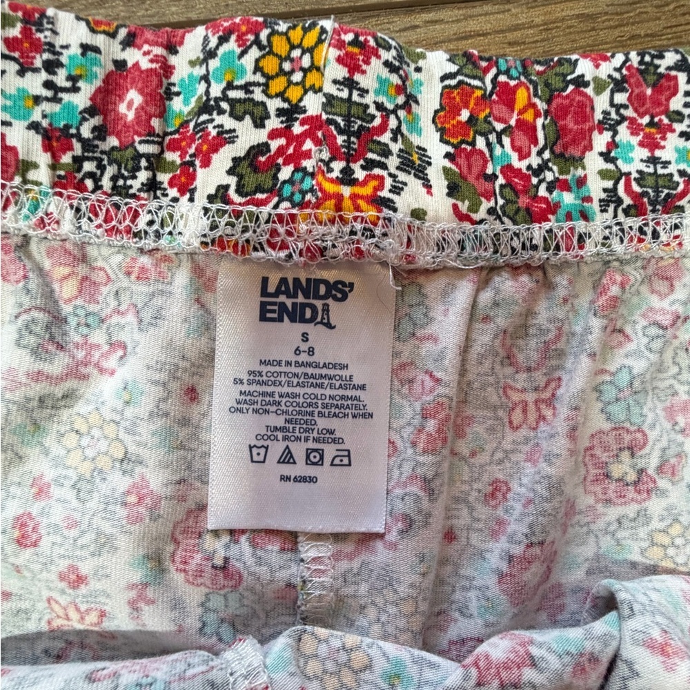Lands' End 2-piece knit Floral long sleeve pajama set - Picture 11 of 11
